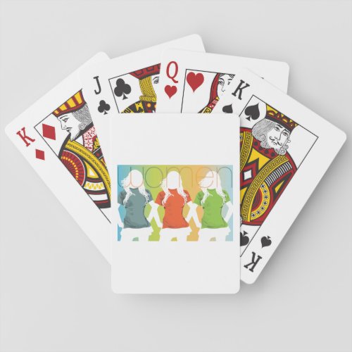 Three Women Playing Cards