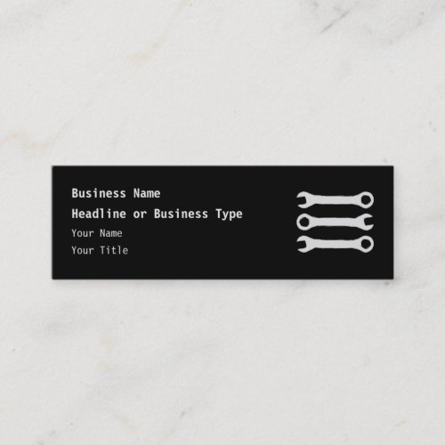 Three Wrenches in Light Gray. Business Card