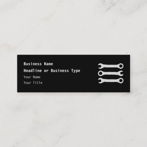 Customizable Three Wrenches in Light Gray. Business Card
