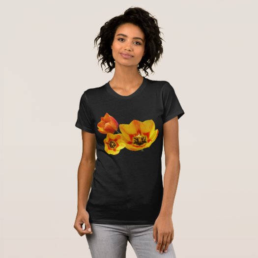 Three Yellow and Orange Tulips Womens App. T-Shirt