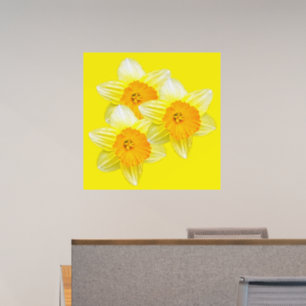 Three Yellow Daffodils, Wall Decal