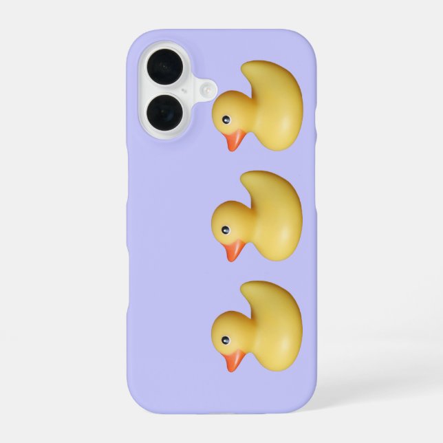 Three Yellow Ducks in a Row Iphone Case (Back)