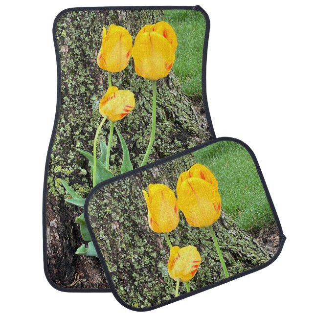 Three Yellow Tulips / Car Floor Mat (Set)