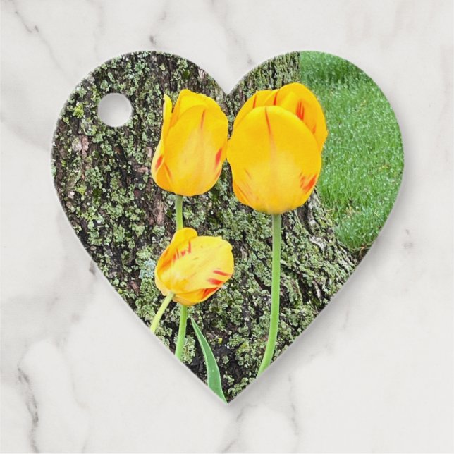 Three Yellow Tulips / Favor Tags (Front)