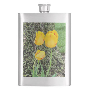Three Yellow Tulips / Flask