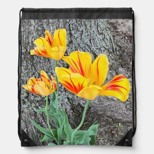 Three Yellow Tulips Sequel   Drawstring Bag