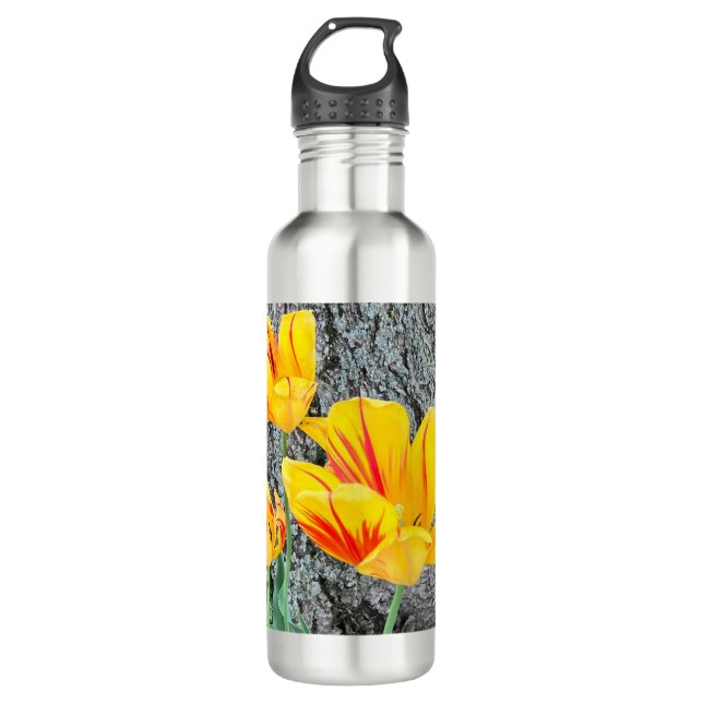 Three Yellow Tulips Sequel / Stainless Steel Water Bottle (Front)