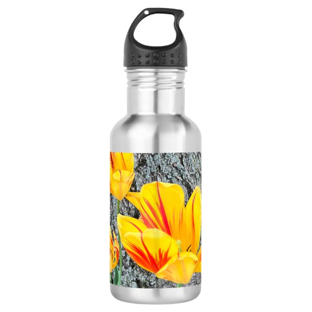 Three Yellow Tulips Sequel / Stainless Steel Water Bottle (Front)