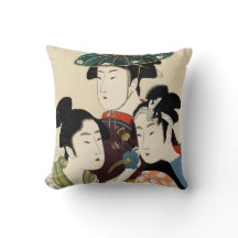 Three Young Men or Women by Utamaro Kitagawa art