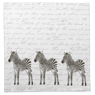 Three Zebras Napkin