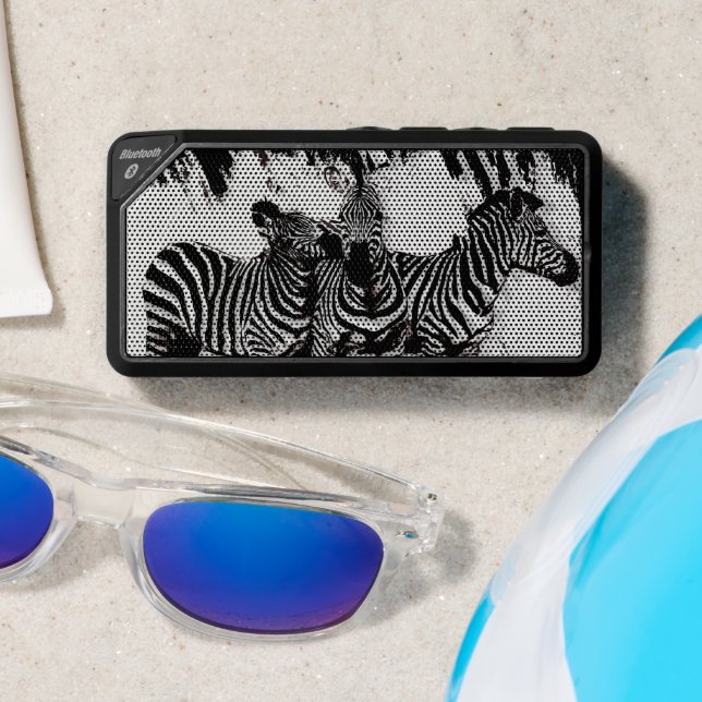 Three Zebras Painting Bluetooth Speaker (Insitu(Beach))