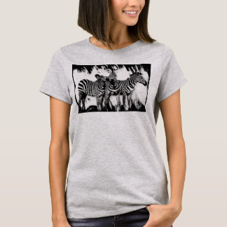 Three Zebras Painting T-Shirt