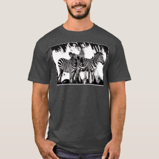 Three Zebras Painting T-Shirt
