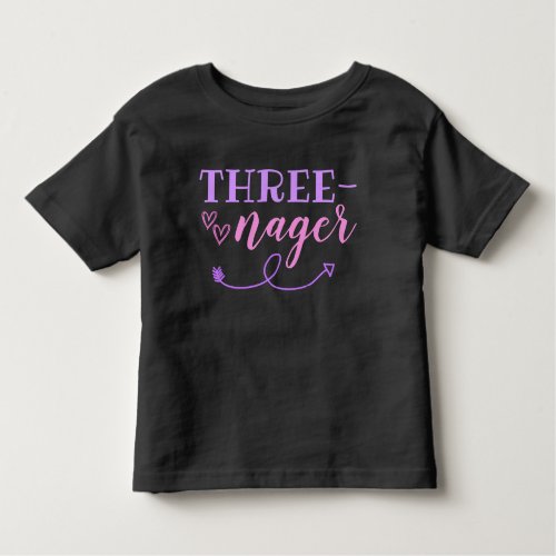 Threenager 3rd Birthday Jersey T_Shirt 3T 4T