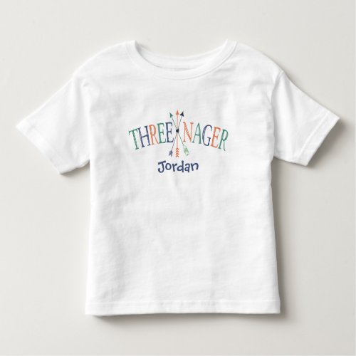 Threenager Personalized 3_year_old Toddler T_shirt