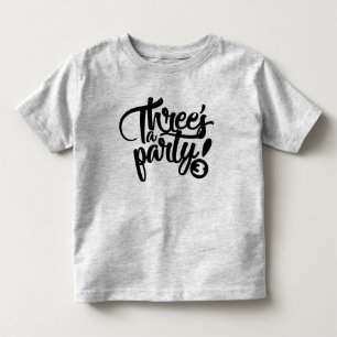 three's a party birthday tee