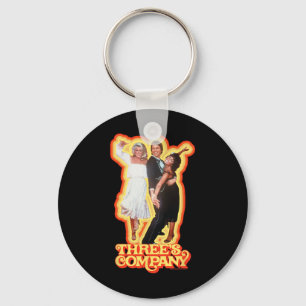 Three's Company Dancing Roommates Retro Jack Chris Keychain