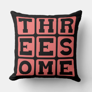 Threesome, Pregnant with Twins Throw Pillow