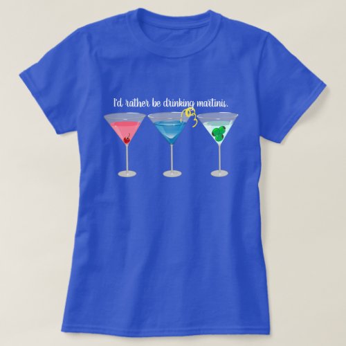 Threetinis Assorted Martinis T_Shirt