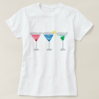 Threetinis Assorted Martinis T-Shirt
