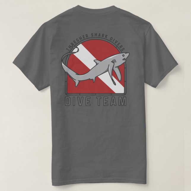 Thresher Shark Dive Team T-Shirt (Design Back)