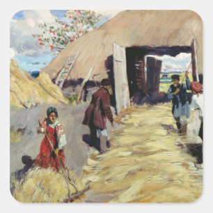 Threshing Floor, 1916 Square Sticker