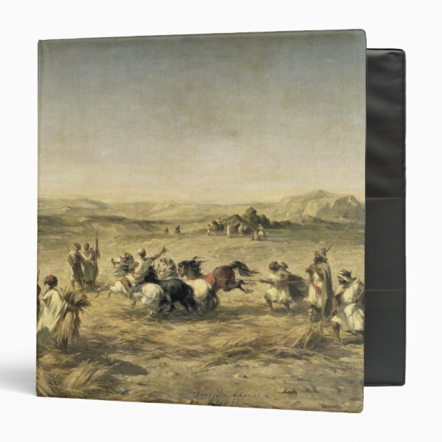 Threshing Wheat in Algeria, 1853 3 Ring Binder (Front/Inside)
