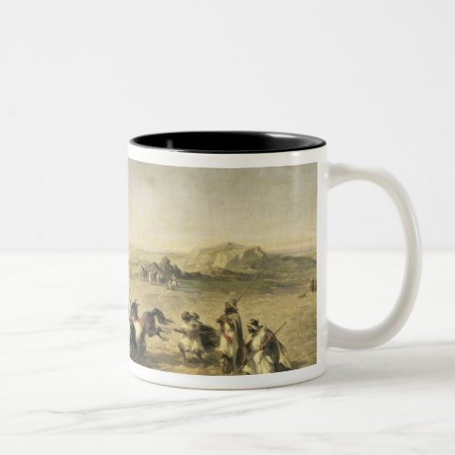 Threshing Wheat in Algeria 1853 Two_Tone Coffee Mug