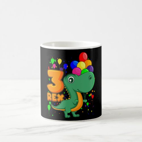 THREX REX 3 Year Old 3rd Birthday Boy Dino Coffee Mug