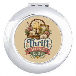 Thrift Hunt Club Vintage Cottagecore Compact Mirror