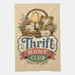 Thrift Hunt Club Vintage Cottagecore Kitchen Towel