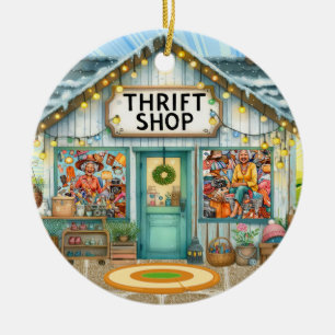 THRIFT SHOP CERAMIC ORNAMENT