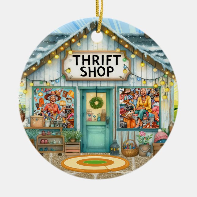 THRIFT SHOP CERAMIC ORNAMENT (Front)