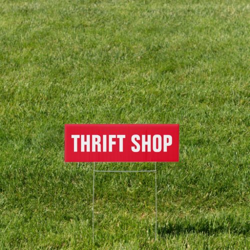 Thrift shop sign for front lawn or garden