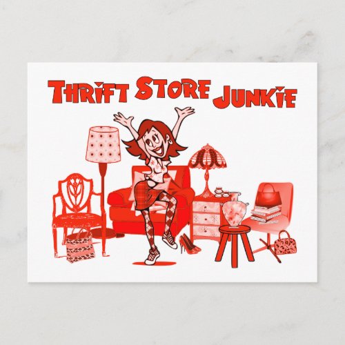 Thrift Store Junkie Postcard