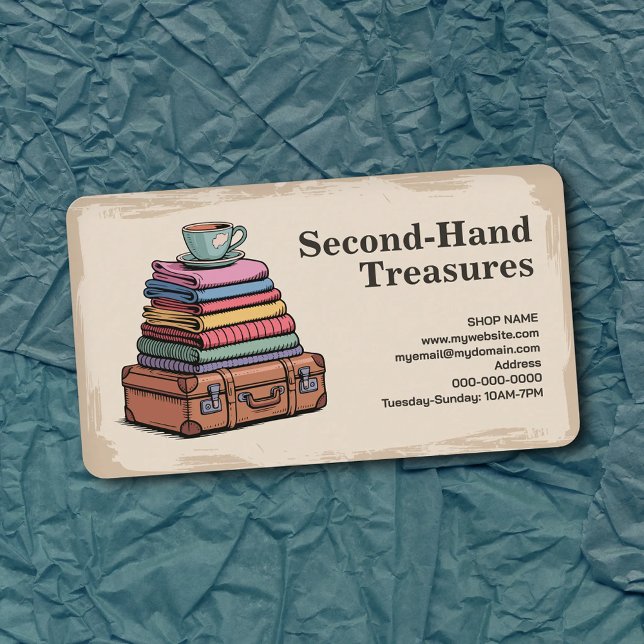 Thrift Store - Vintage-Style Business Card (Thrift Store - Vintage-Style Business Card)