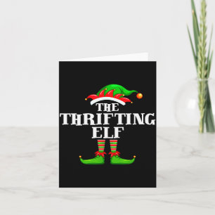 Thrifting Elf Matching Family Group Christmas Part Card