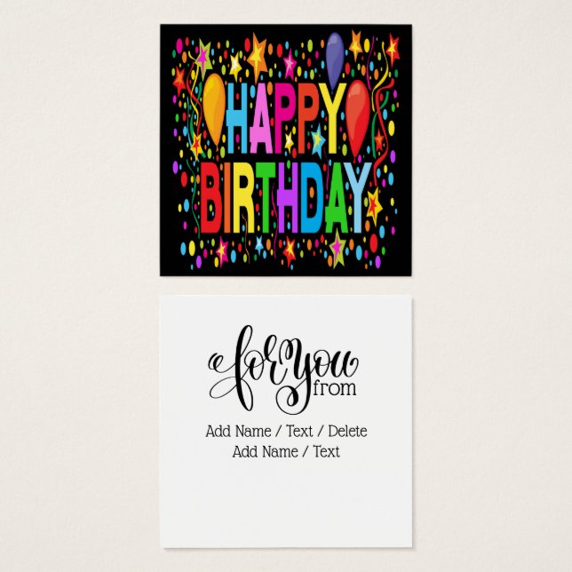 Thrifty Birthday Wishes  (Front & Back)