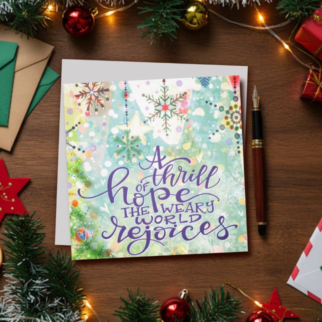 Thrill of Hope Christmas Ornaments Inspirivity Holiday Card (Creator Uploaded)