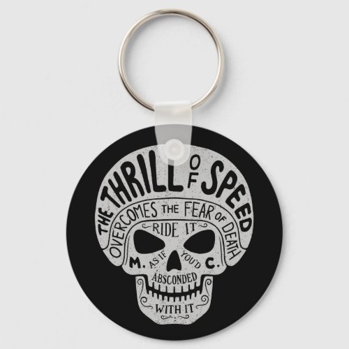 Thrill of Speed Skull Keychain