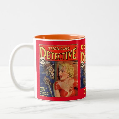 Thrilling Detective Vintage Crime Two_Tone Coffee Mug