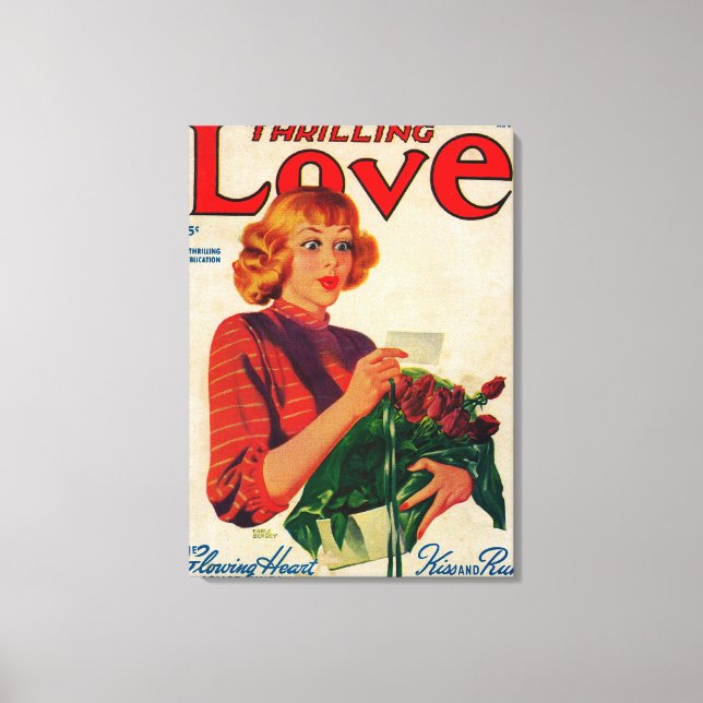 Thrilling Love Magazine Cover Canvas Print (Front)