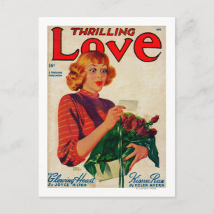 Thrilling Love Magazine Cover Postcard