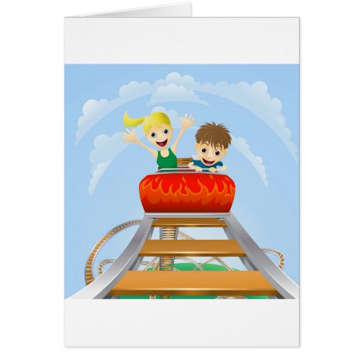 Thrilling roller coaster ride cards (Front)