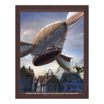 Thrilling Tales: Finnegan's Airship (22x28") Poster