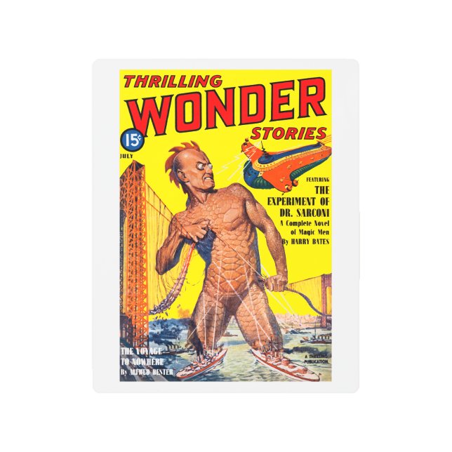 Thrilling Wonder Stories (July, 1940) Metal Print (Front)