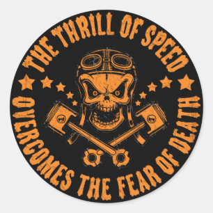 Thrills Overcome Fear Classic Round Sticker