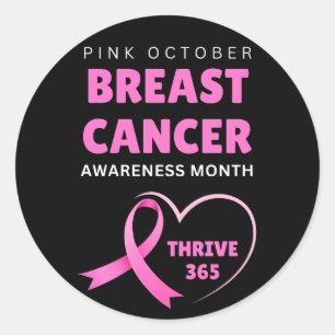 Thrive 365 Breast Cancer Awareness Month Classic Round Sticker