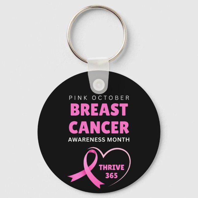 Thrive 365 Breast Cancer Awareness Month Keychain (Front)