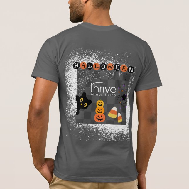 Thrive Checkered Halloween TShirt (Back)